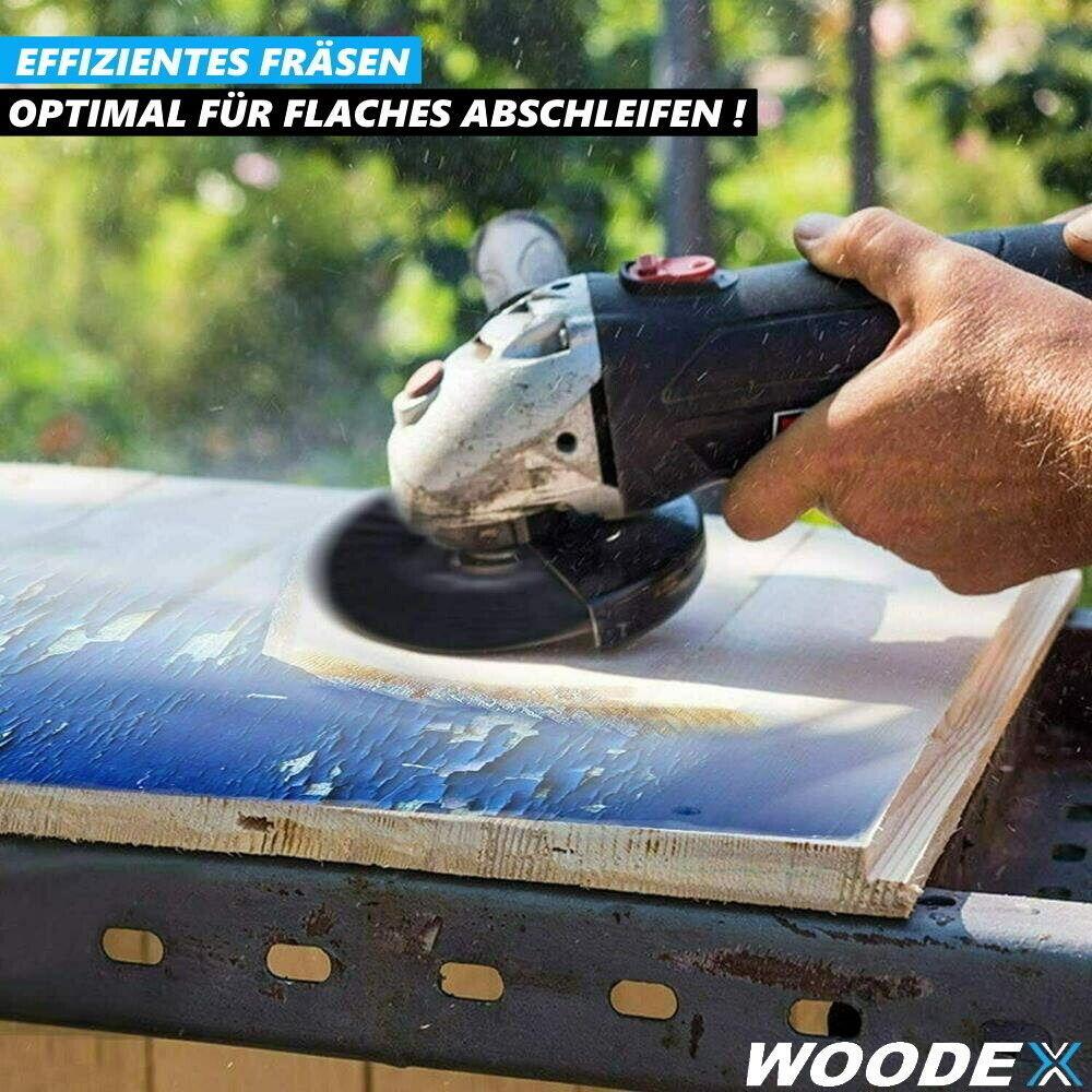 WOODEX Raspelscheibe Winkelschleifer Holz Schleifscheibe Holzschleifscheibe