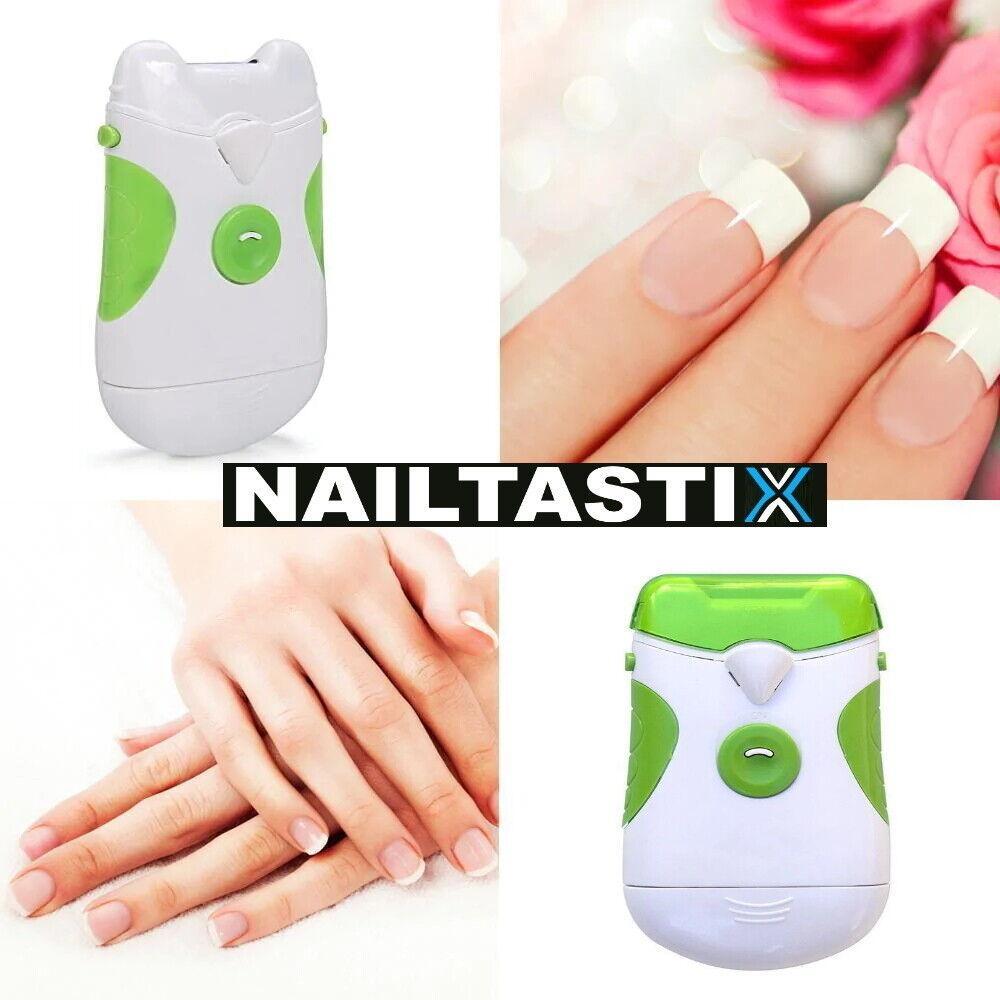 NAILTASTIX Nageltrimmer Nagelschere Nagelschneider Nagel Fräse Feile elektrisch