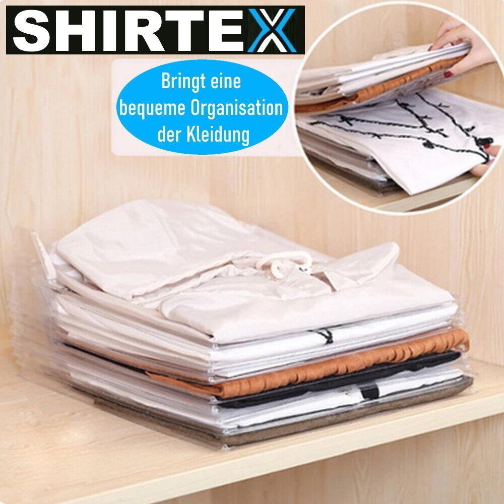 SHIRTEX T-Shirt Organizer stapelbar Aufbewahrungstasche Wäsche Shirts 10er Set