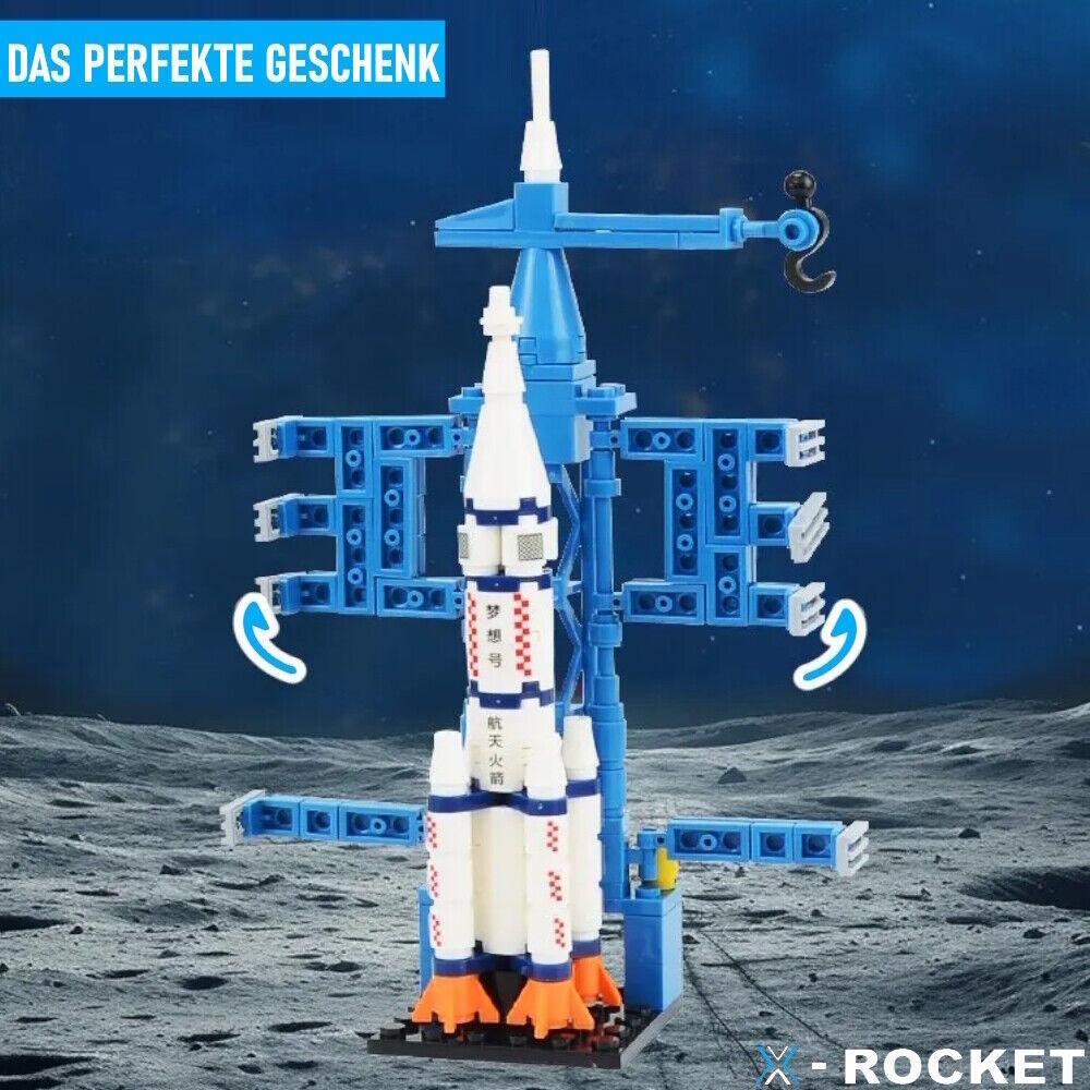 X-ROCKET Raketen Bausatz Spielbausteine Weltraumrakete Raumfahrt Bausteine 130tg