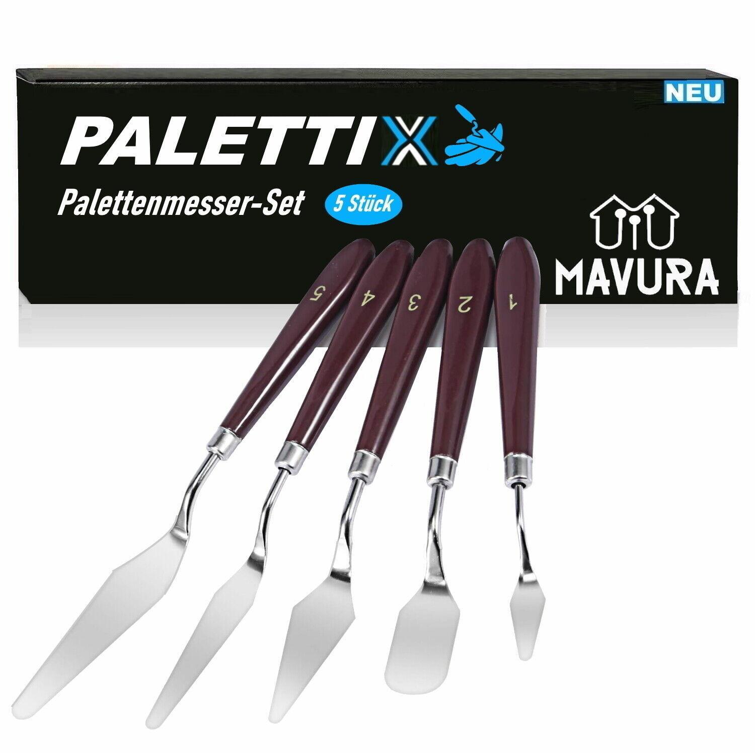 PALETTIX Palettenmesser Set Malmesser Malspachtel Farbspachtel Künstlerspachtel