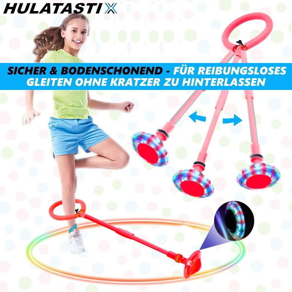 HULATASTIX LED Fußkreisel Springring Springseil Schaukelball Hüpfspiel Hula Jump