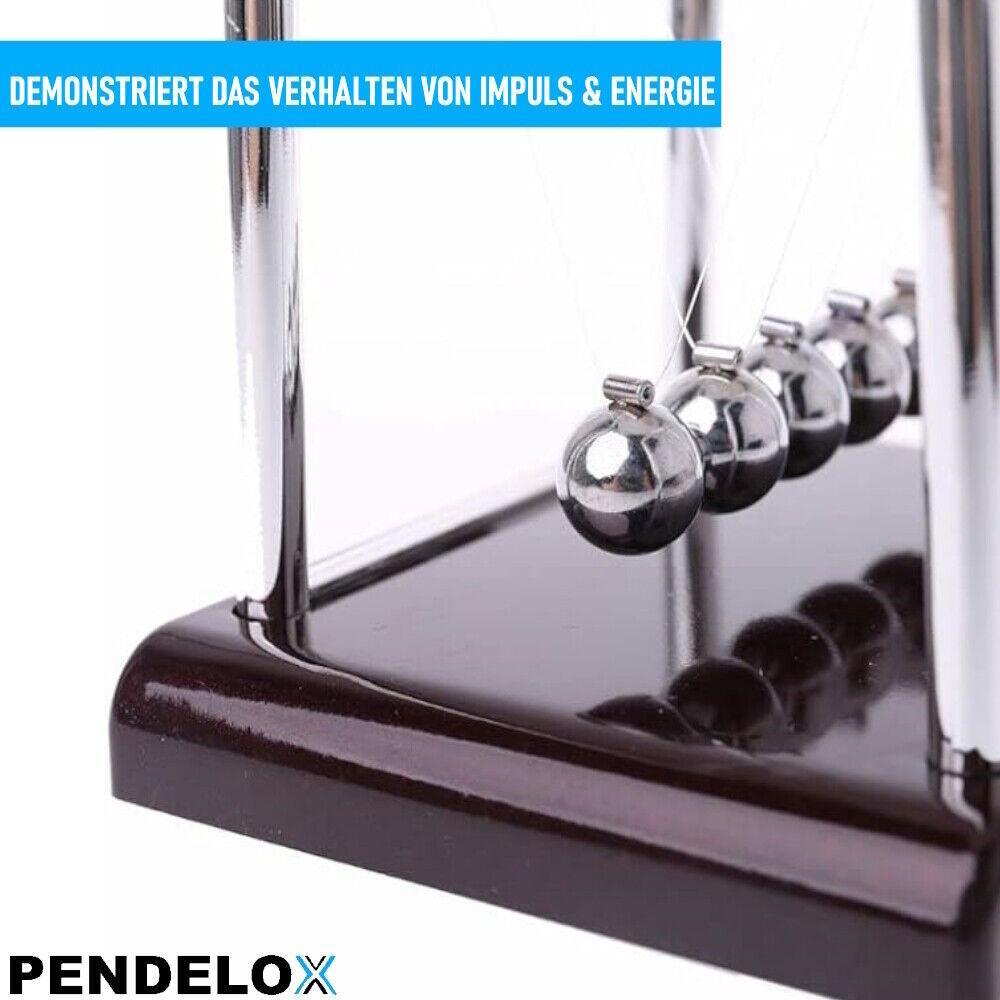 PENDELOX Newton Kugelstoßpendel Pendel Newton Wiege Kugelspiel hohe Qualität
