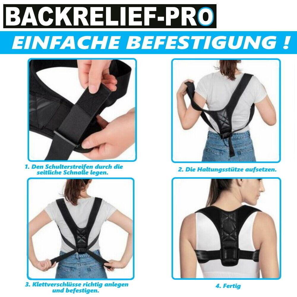 BACKRELIEF-PRO Premium Geradehalter Rückenhalter Rückenbandage Haltungskorrektur