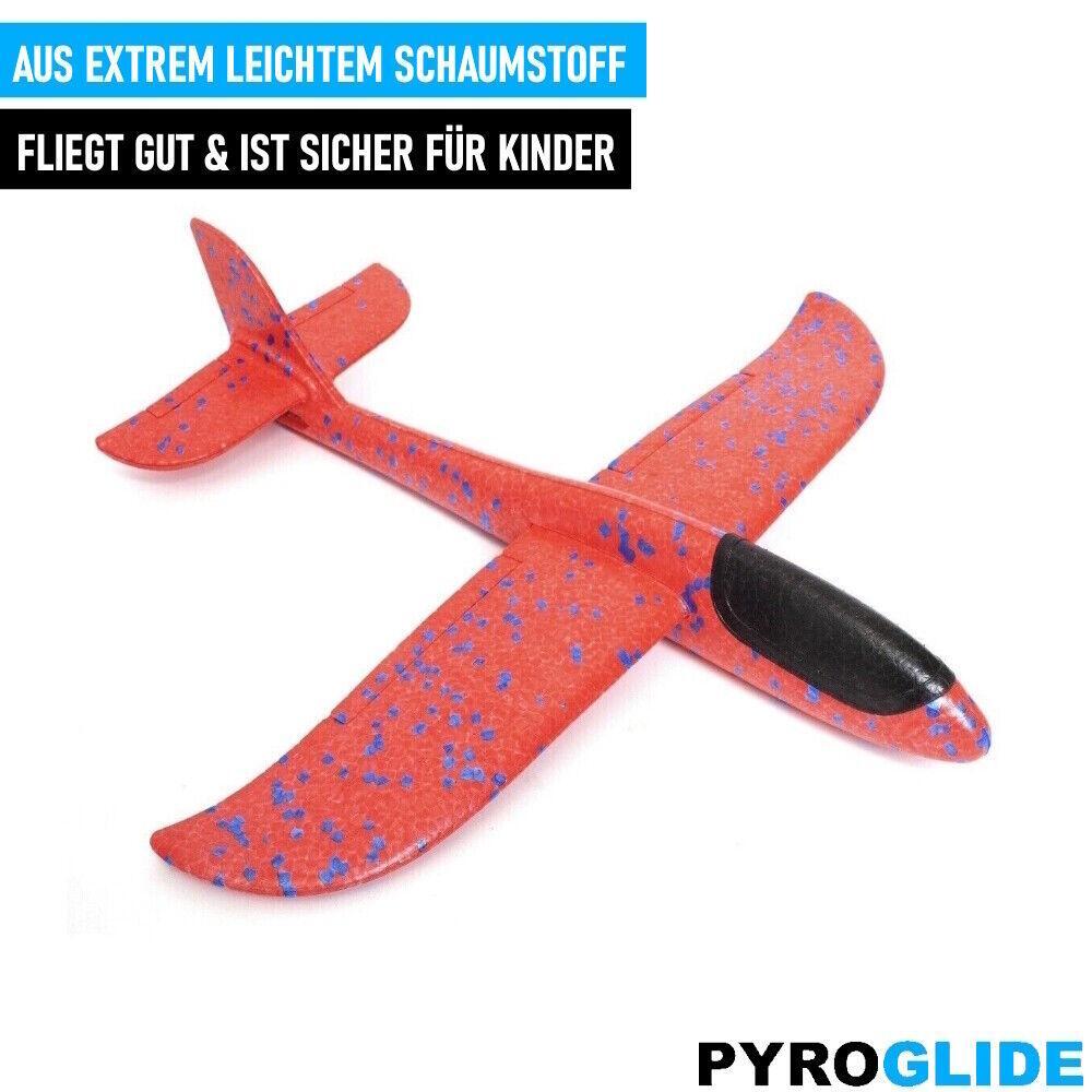 PYROGLIDE Styroporflieger Wurfgleiter Gleitflieger XXL Styropor Flieger Flugzeug
