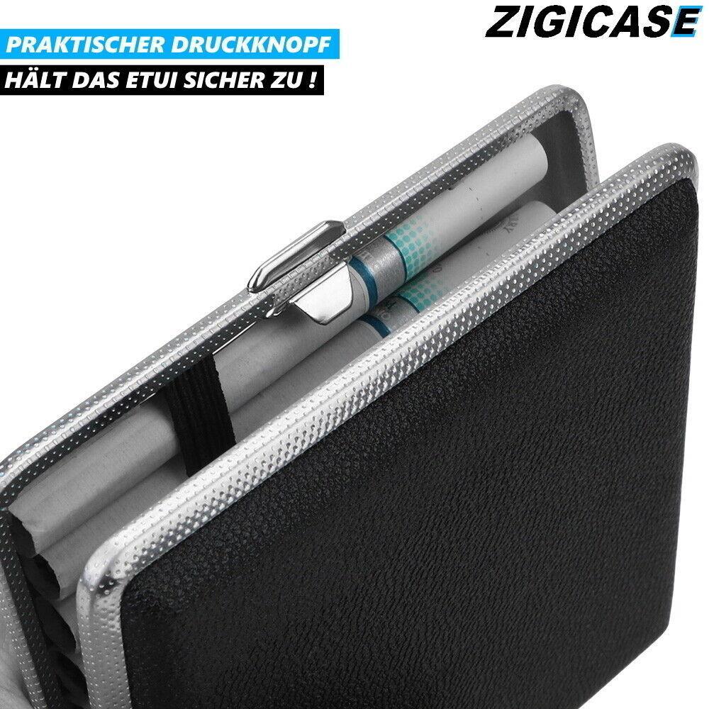 ZIGICASE Zigaretten Etui Zigarettenschachtel Aufbewahrung Box Dose Lederoptik