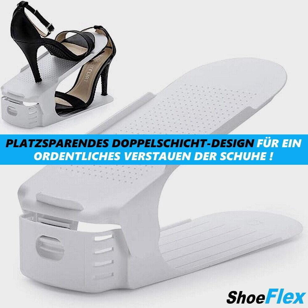 SHOEFLEX Schuhstapler Schuh Organizer Schuhhalter für Schuhschrank Schuhordner