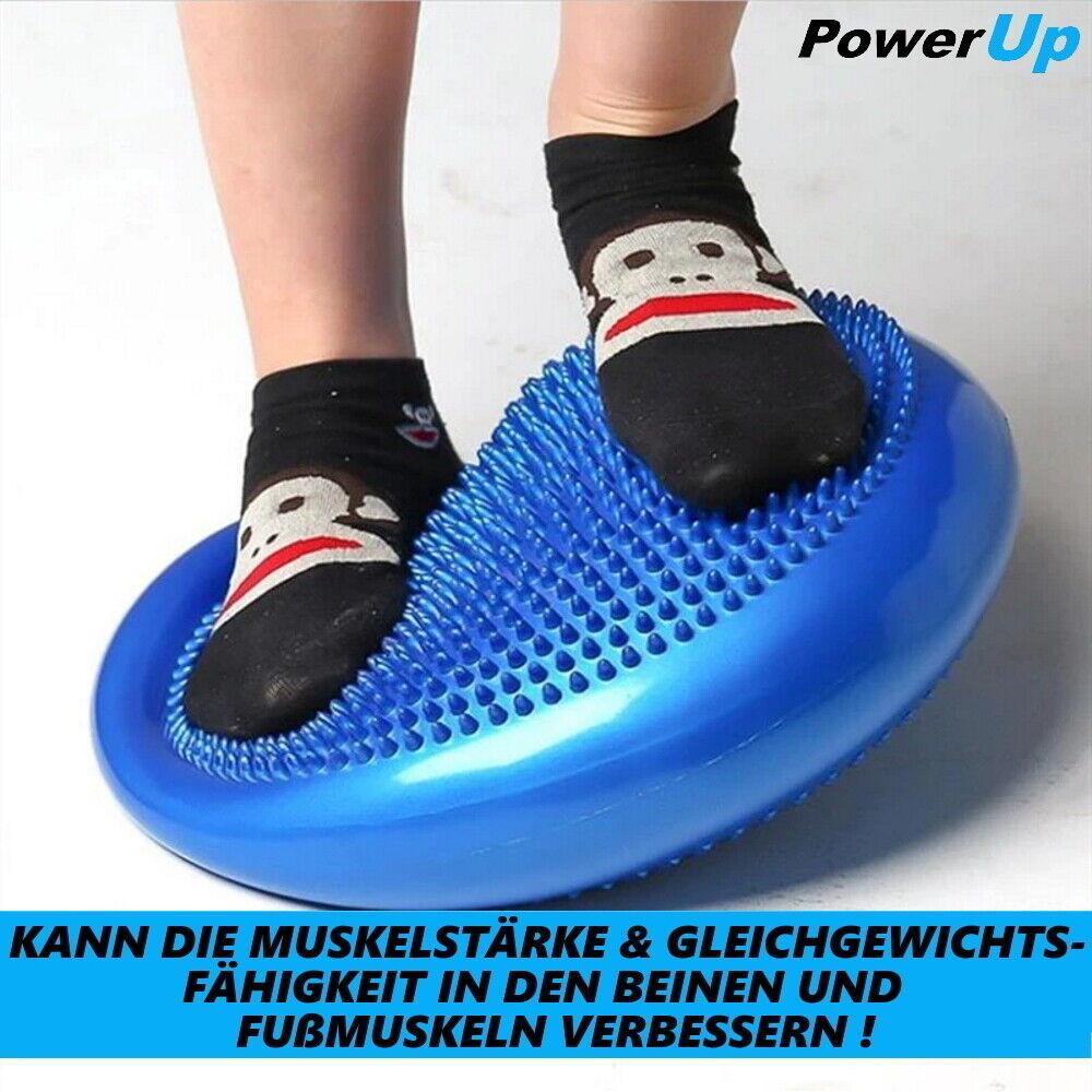 POWERUP Ballsitzkissen Luftkissen Sitzhilfe Sitzkissen Balance Kissen mit Pumpe