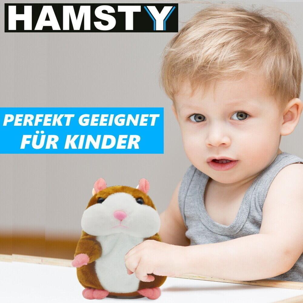 HAMSTY Sprechender Hamster Kuscheltier Plüschtier Stofftier Kinder Spielzeug
