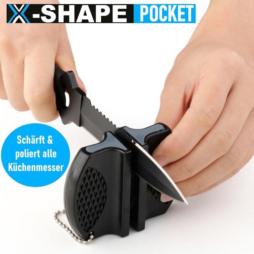 X-SHAPE POCKET Profi Messerschärfer Messerschleifgerät Messer Schärfen Sharper