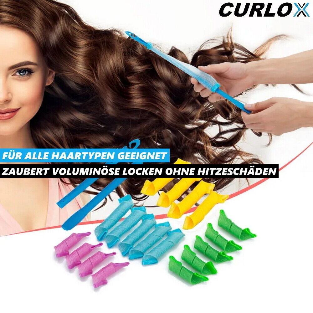 CURLOX Spirallocken Lockenwickler Set Spiral Locken Hair Curler Rollen