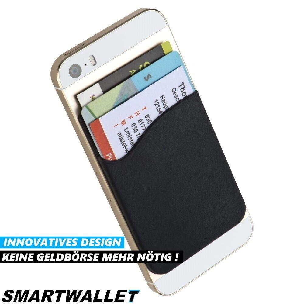 SMARTWALLET Handy Kartenhalter Kreditkarte Smartphone EC Karten Hülle Etui Fach