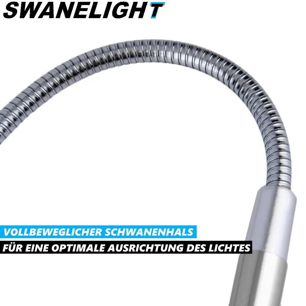 SWANELIGHT USB LED Leselampe Schwenkbar 5 LED Schwanenhalslampe Lampe