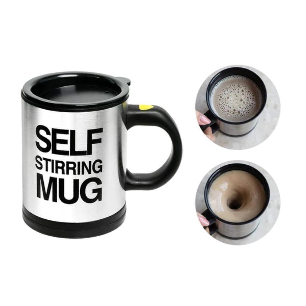 Selbstrührende Tasse Selbstumrührender Edelstahl Becher Kaffeetasse Kaffeebecher