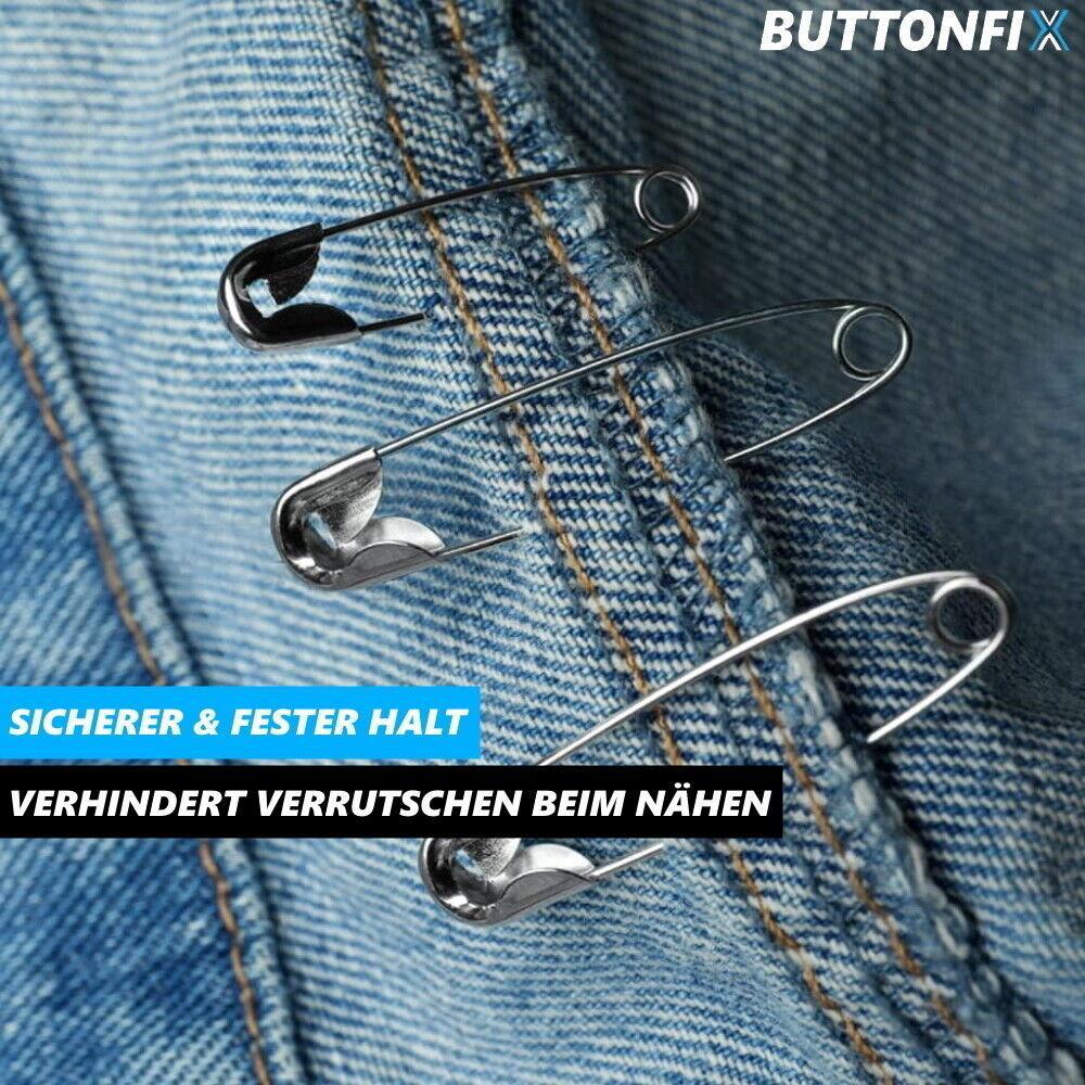BUTTONFIX Knöpfe Set Druckknöpfe Knopf Messing für Nähen Leder Kleidung Jacken