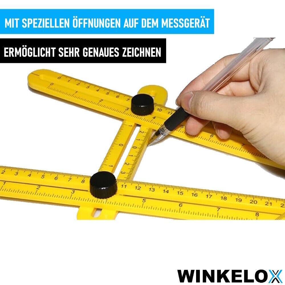 WINKELOX Winkelschablone Winkelmesser Winkelschmiege Winkelmessgerät