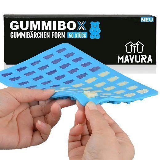 GUMMIBOX Gummibärchenform Schokolade Frucht Fondant Pralinenform 50er Gießform