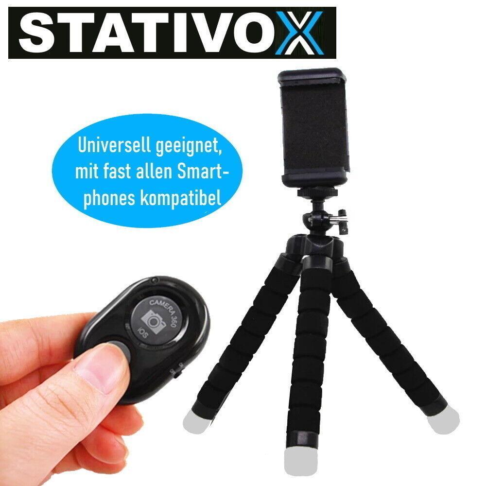 STATIVOX Smartphone Stativ flexibel Kamera mit Handy Bluetooth Fernsteuerung