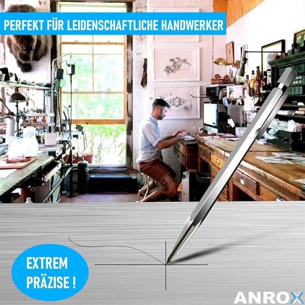 ANROX Anreißstift Anreißer Anreißnadel Reißnadel Metall Holz Keramik Glas [4er]