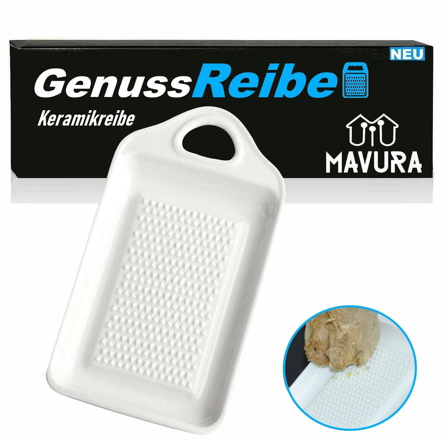 GenussReibe Keramik Ingwerreibe Kurkuma Muskat Knoblauch Parmesan Reibeteller