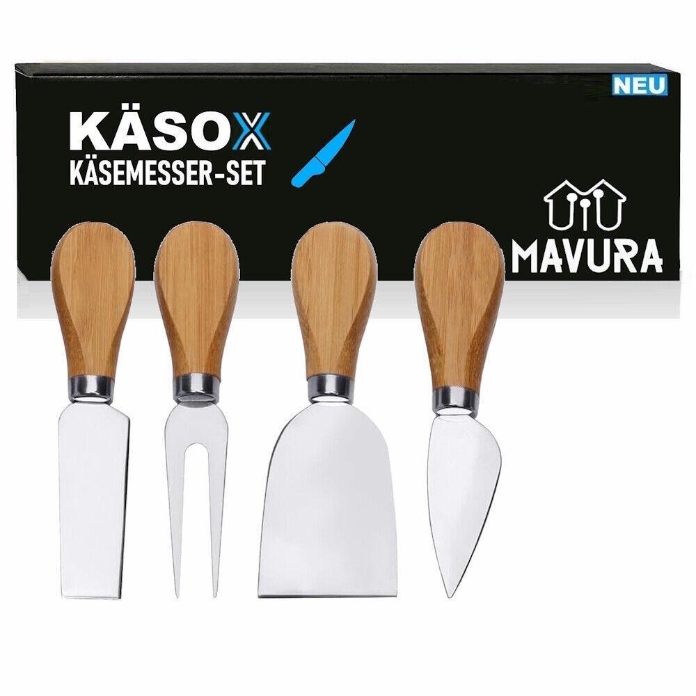 KÄSOX Käsemesser Set mit Holzgriff Hobel Gabel Schaufel Weichkäsemesser Hartkäse