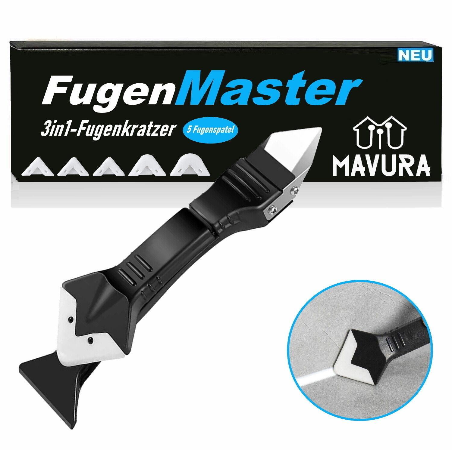 FugenMaster Silikon Verstemmwerkzeug Schaber Reiniger Fugenglätter Entferner 3-1