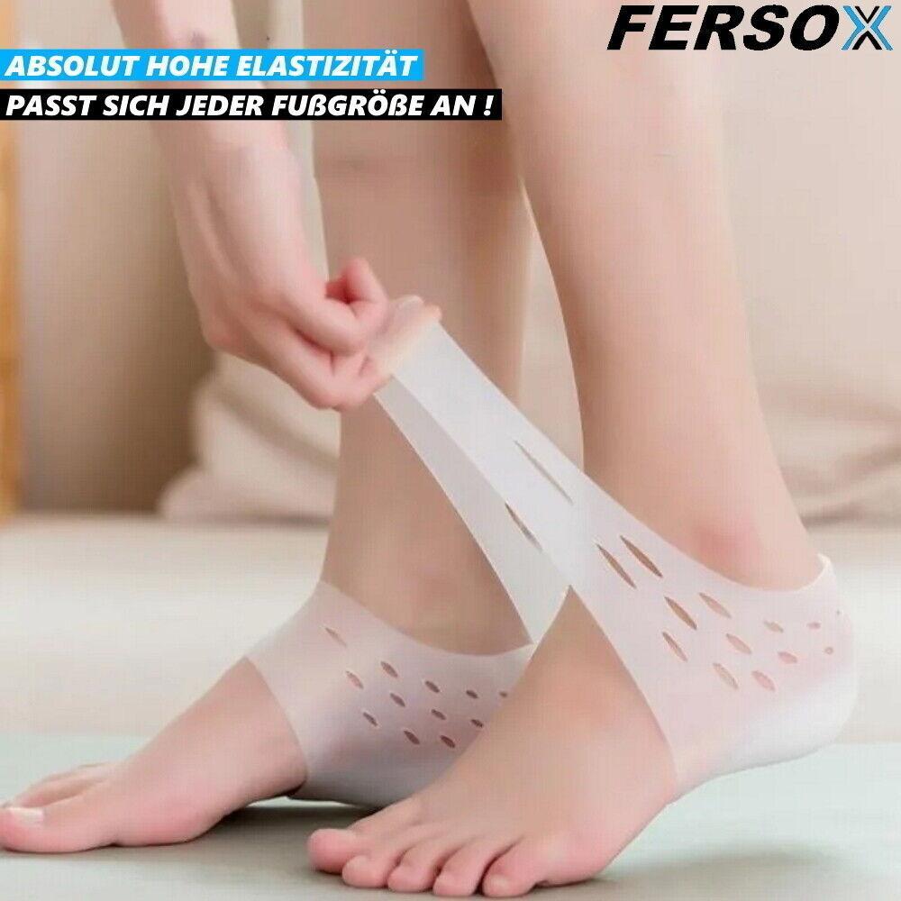 FERSOX Silikon Fersen Schutz Pads Fersenschoner Gelsocken Fersenpolster [2er]