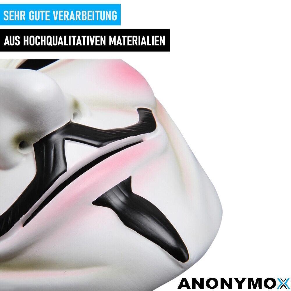 ANONYMOX Guy Fawkes Maske Anonymous Vendetta Halloween Party Fasching Karneval