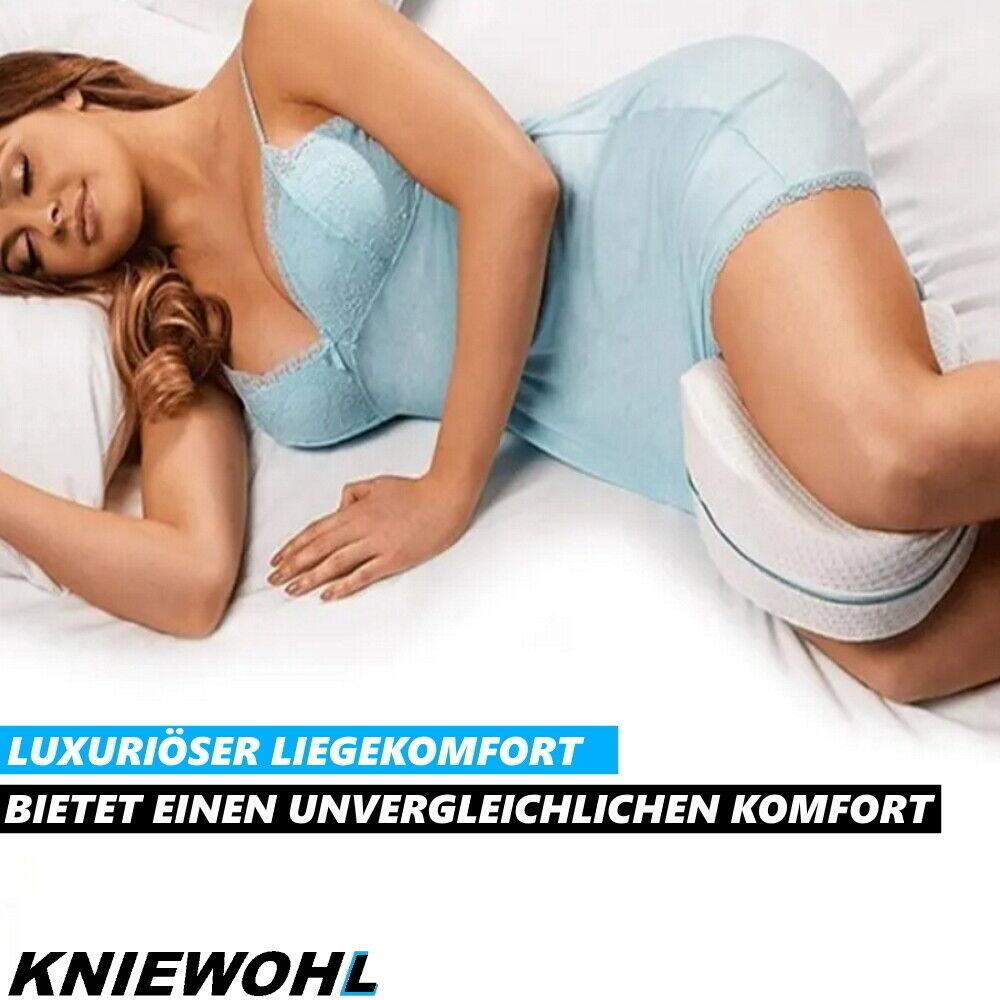 KNIEWOHL Kniekissen für Seitenschläfer Beinkissen Kissen Lagerungskissen weiß