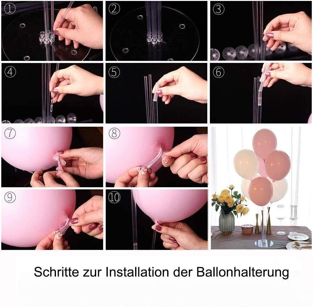 Ballonständer Halter Ballon Ständer Luftballons Hochzeit Deko groß rund 70cm 2er