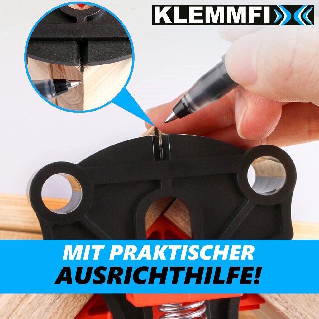 KLEMMFIX Holz Winkelklemmen Eckenspanner Winkelspanner Winkelverbinder [4er Set]