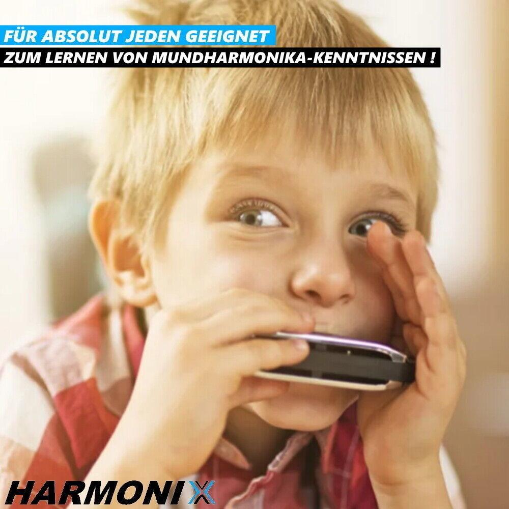 HARMONIX Hochwertige Metall C-Dur Mundharmonica Mundharmonika 10Loch diatonisch