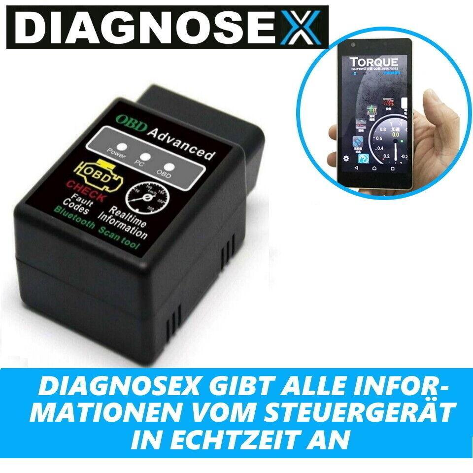 DIAGNOSEX OBD2 Diagnosegerät Bluetooth Autoscan KFZ Auto Android Handy PC