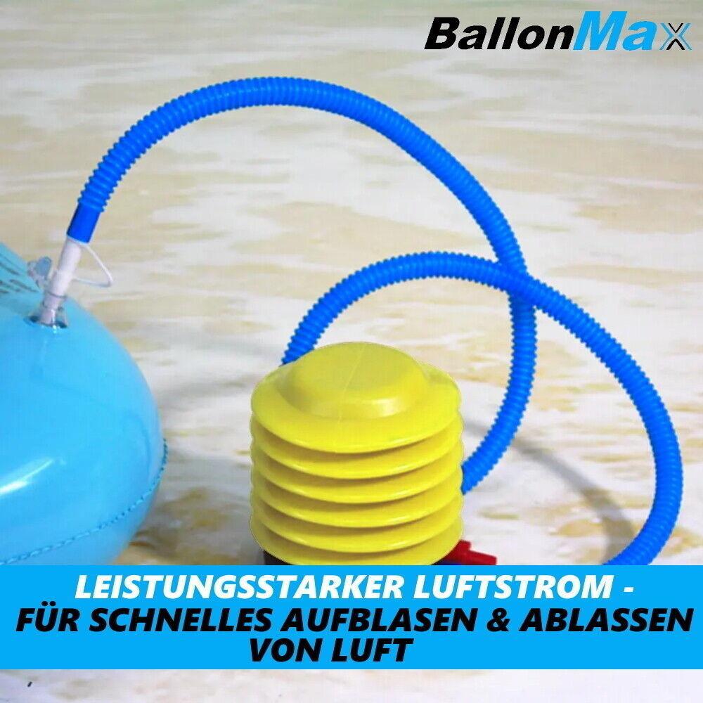 BALLONMAX Fußpumpe Luftpumpe Tretpumpe Blasebalg für Luftballon Matratzen u.v.m.