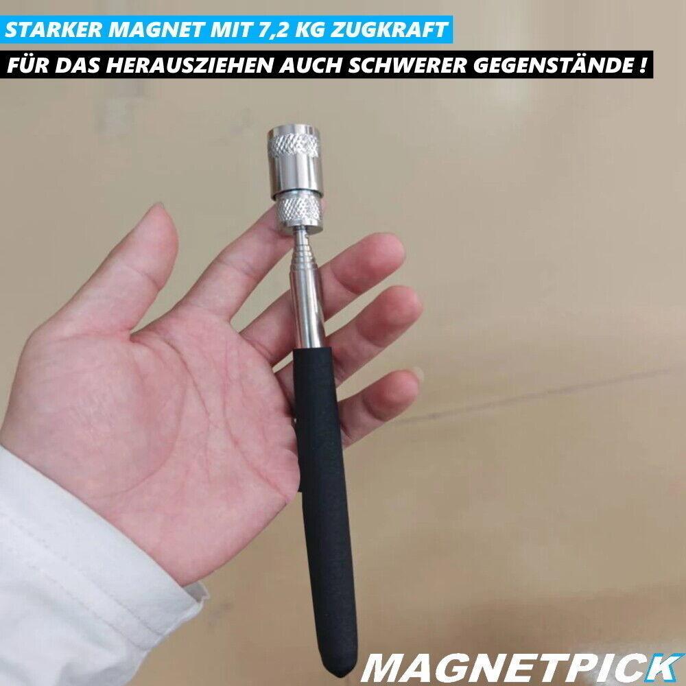 MAGNETPICK Magnetheber Magnetgreifer Teleskop Magnet Werkzeug mit LED Licht