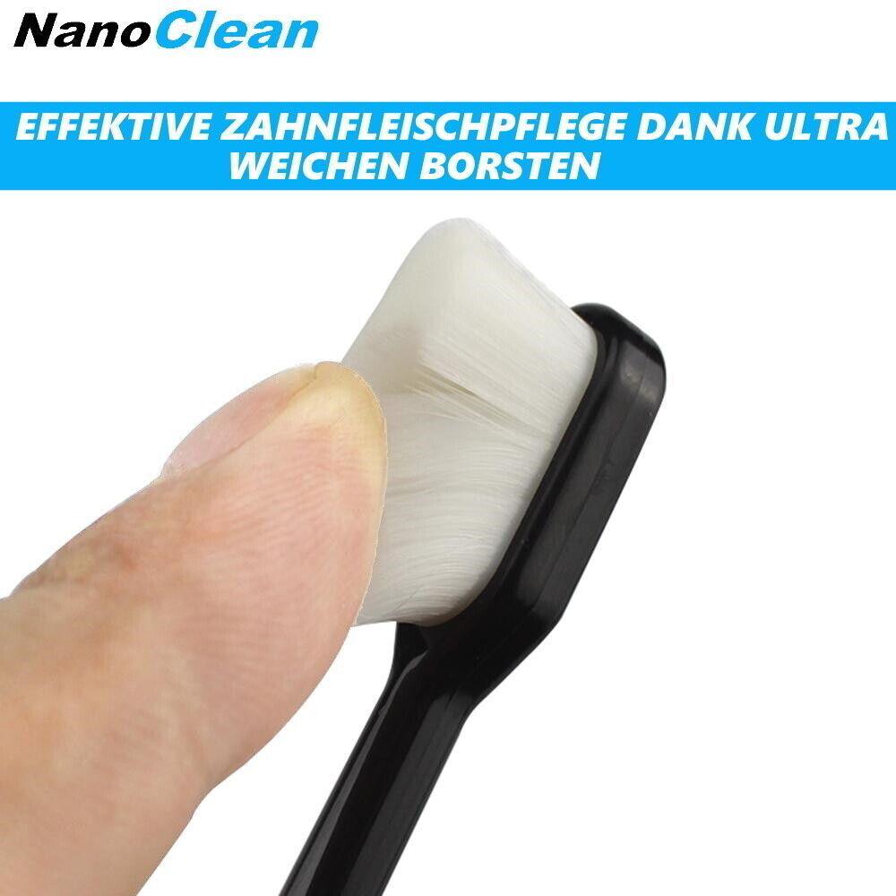 NanoClean Nano Zahnbürste 20.000 Borsten Ultra Fein Weich Toothbrush [2erSet]