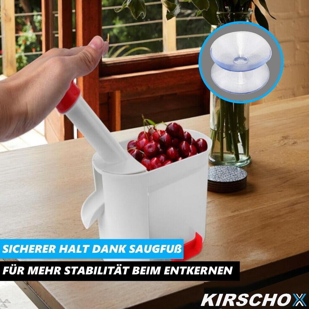 KIRSCHOX Kirschentkerner Kirschentsteiner Kirschkernentferner mit Kernkassette