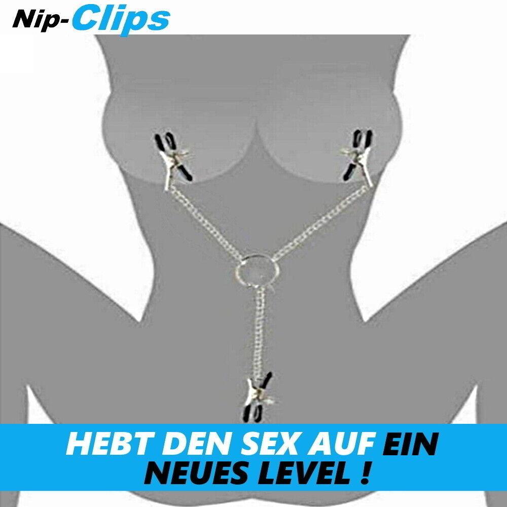 NipClips Nippelklemmen Nipple Clamps Metallkette Klitoris SM BDSM Sexspielzeug