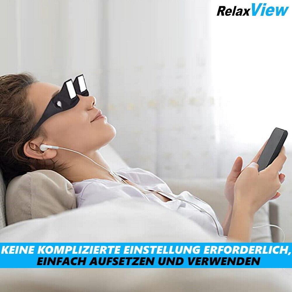 RELAXVIEW Prisma Brille 90° Blickwinkel Liegebrille Spiegelbrille Winkelbrille