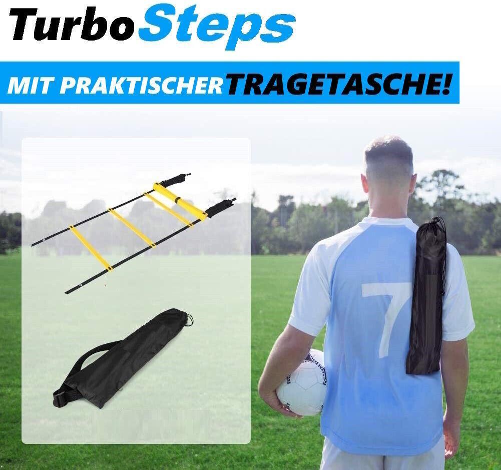 TurboSteps Profi Koordinationsleiter Trainingsleiter Fußball Sportler mit Tasche