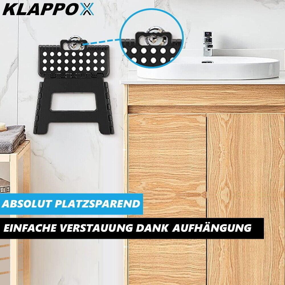 KLAPPOX Klapphocker Faltbarer Tritthocker Hocker Faltstufe Klappsitz Trittstufe