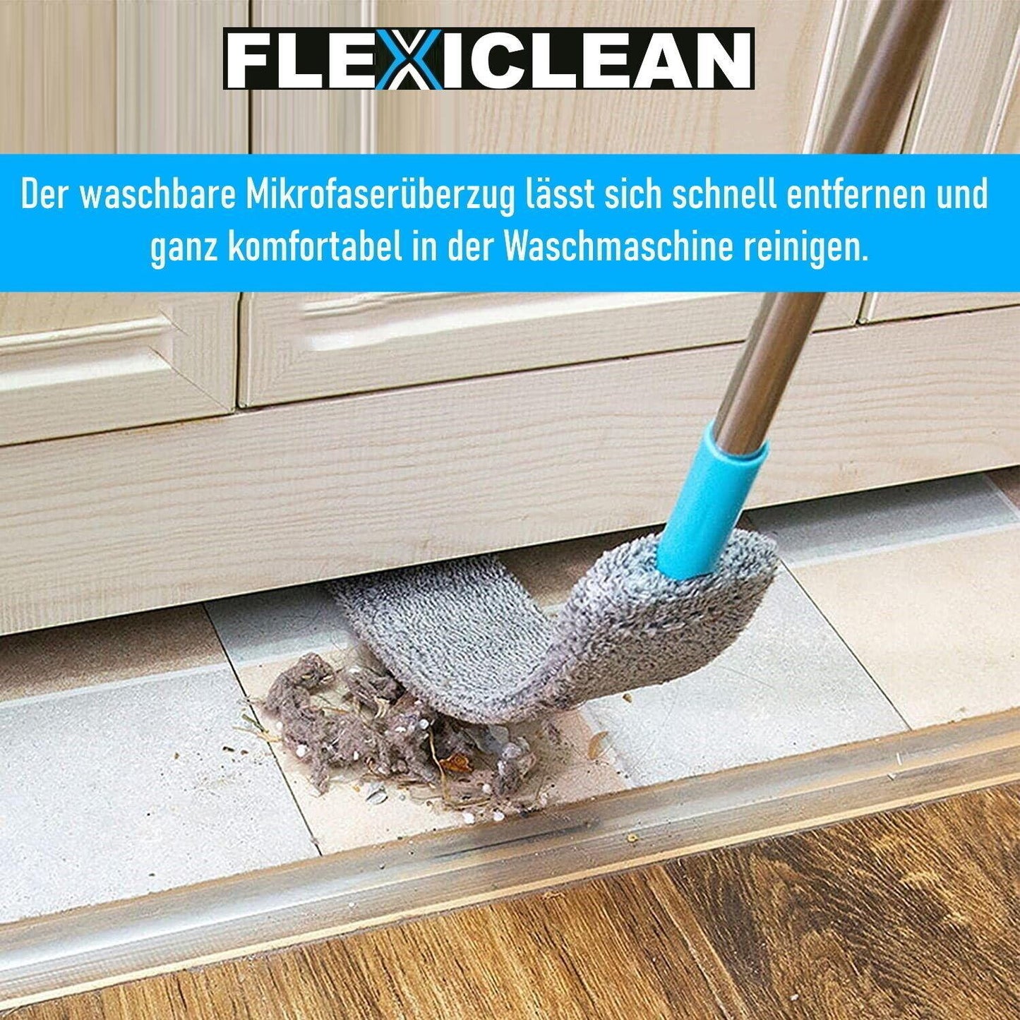FLEXICLEAN Flexibler Staubwischer Staubwedel Staubfänger Teleskop ausziehbar