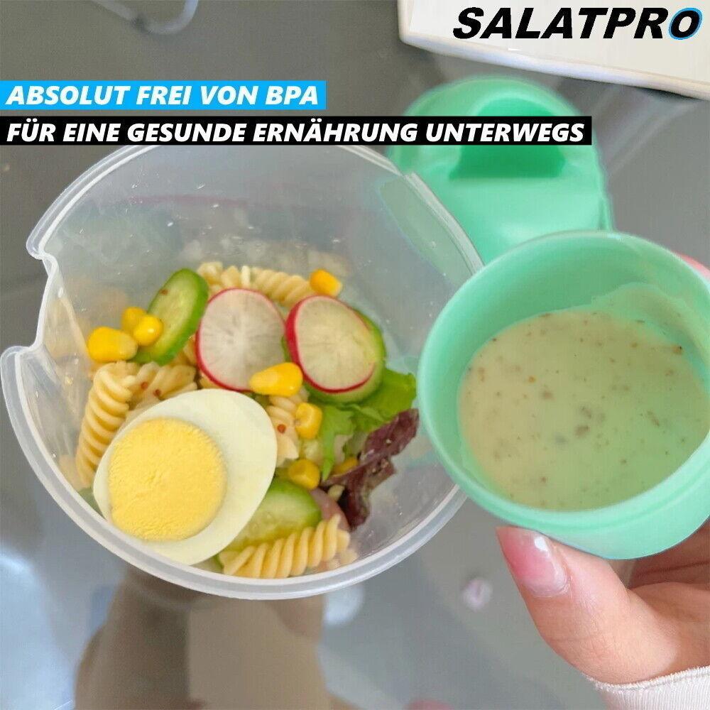 SALATPRO Salat To Go Salatbecher Salatbox mit Deckel Gabel [2er]