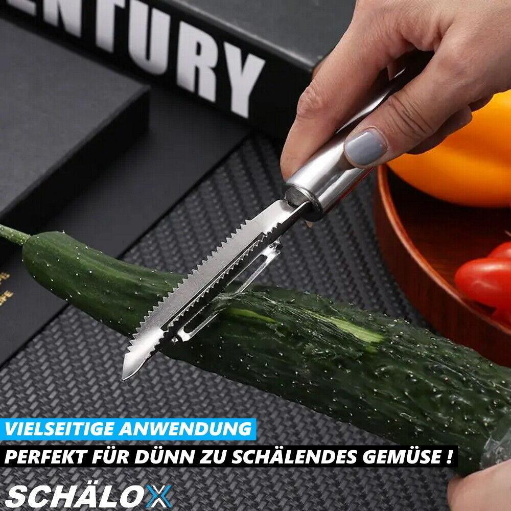 SCHÄLOX Edelstahl Sparschäler Gemüse Kartoffel Spargel Fischschuppen Schäler