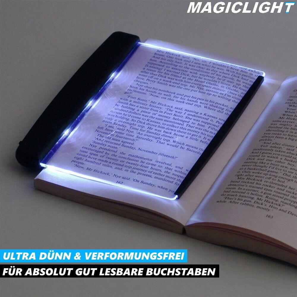 MAGICLIGHT LED Buchlampe Lesehilfe Buchleuchte Leselampe Lesezeichen einstellbar