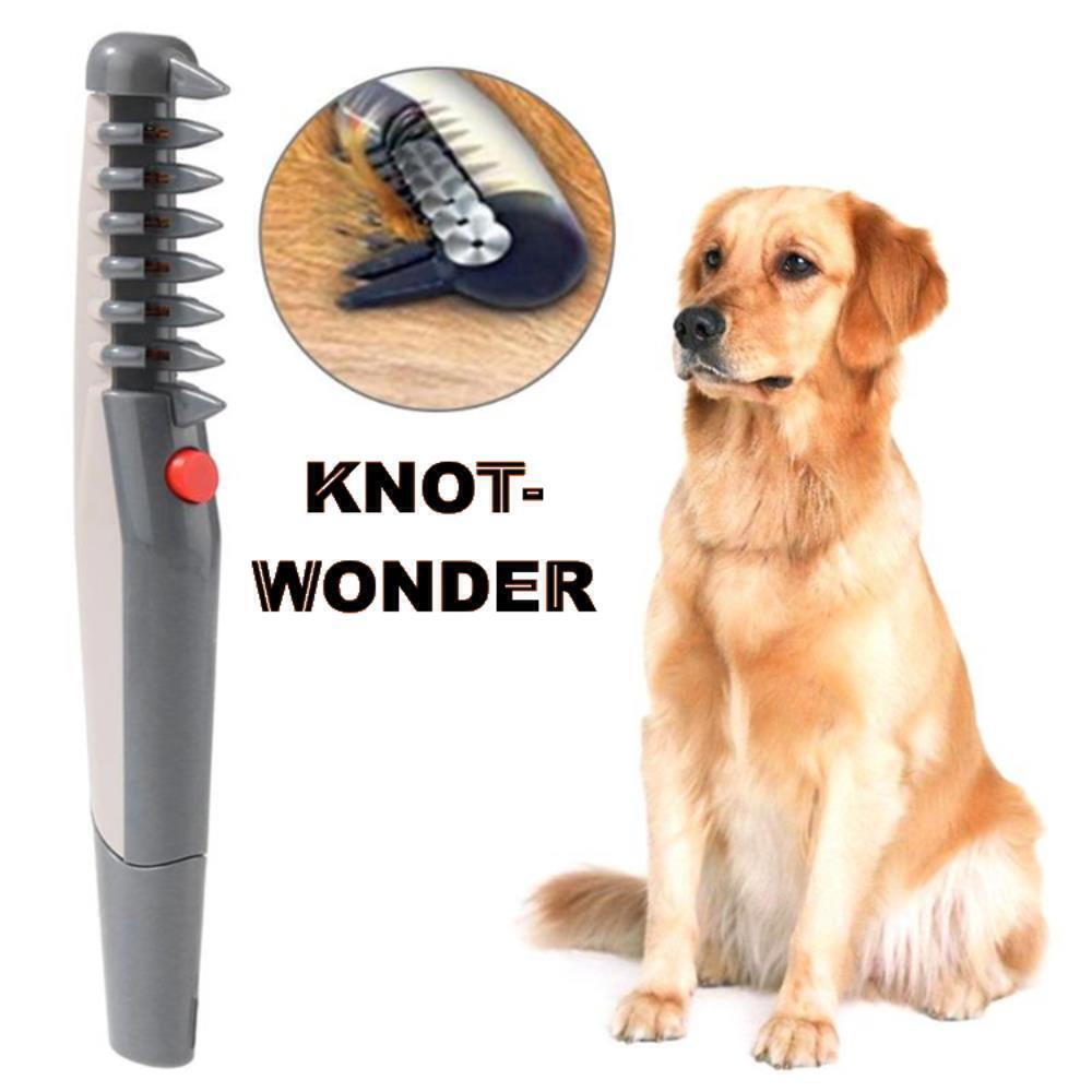 KnotWonder elektrische Knotenbürste Fellpflegebürste langhaar entfilzen Hunde