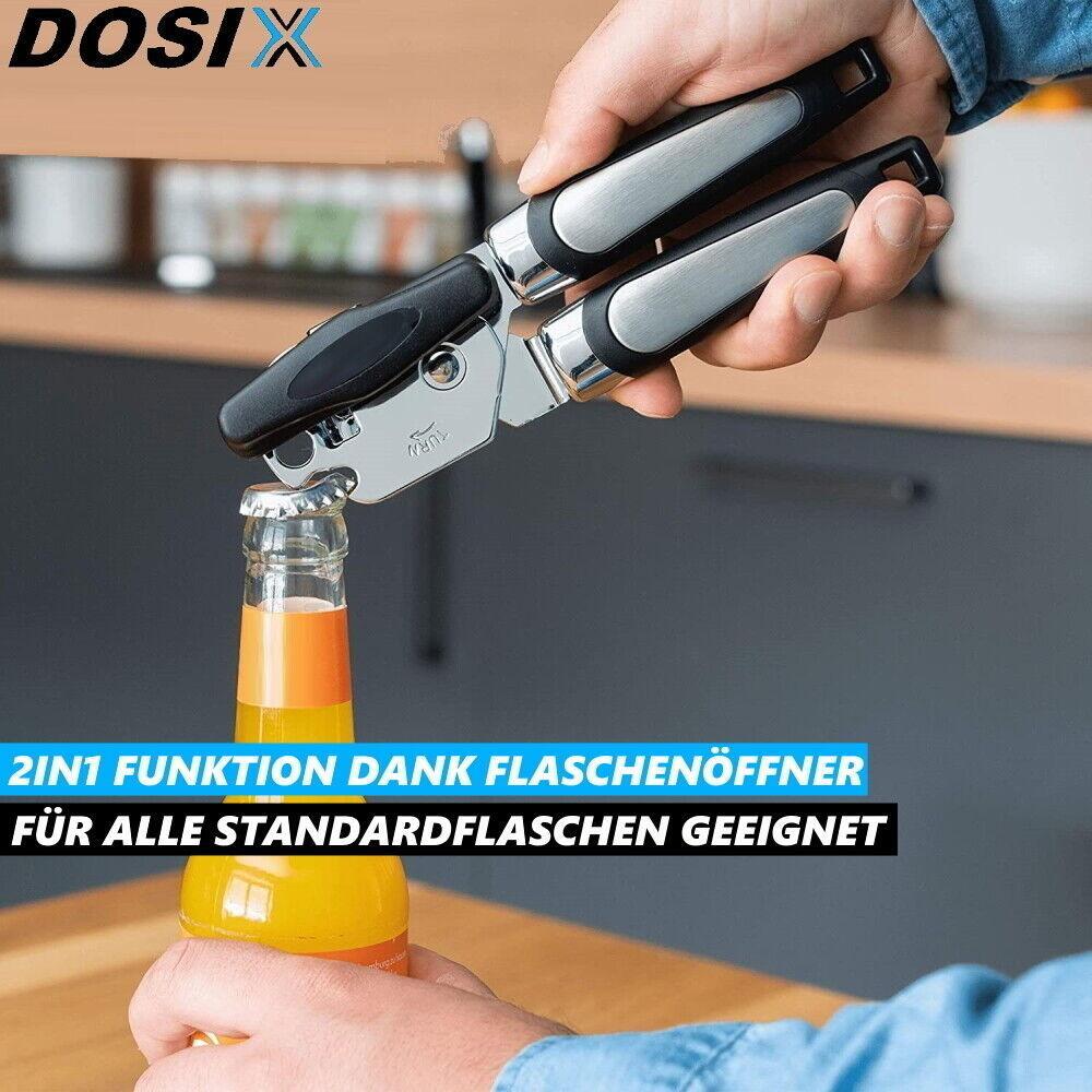 DOSIX Edelstahl Dosenöffner Büchsenöffner Multiöffner Universal Flaschenöffner