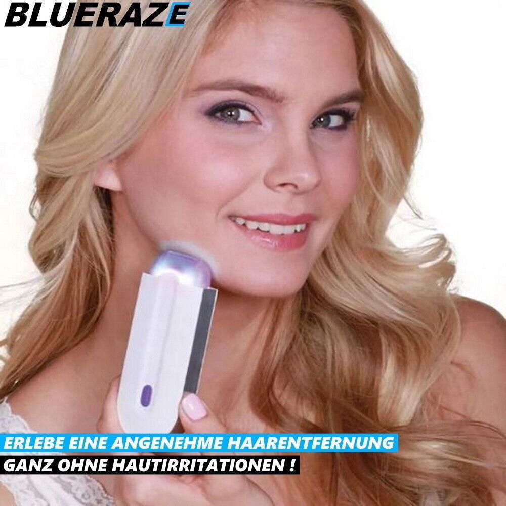 BLUERAZE Epilierer Rasierer Haarentferner Blaulicht Schmerzfrei elektrisch Damen