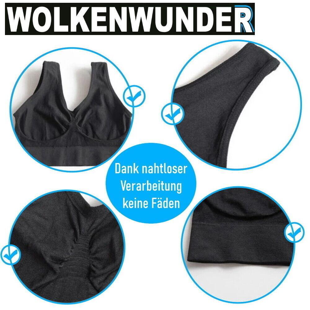 WOLKENWUNDER Das Wunder Wohlfühl Bustier nahtloser BH Ersatz ohne Bügel 3er Set