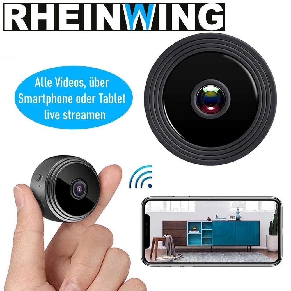 RHEINWING 1080p magnetische WiFi Mini Kamera HD Überwachungskamera Pocket Cam